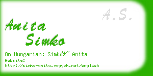 anita simko business card